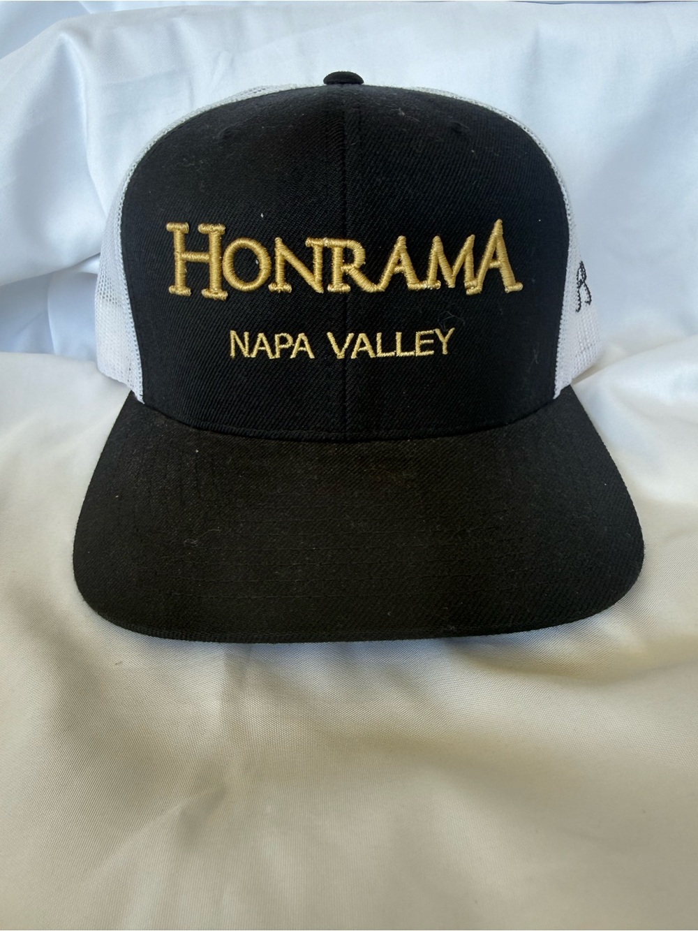 Napa Valley Black and White Mesh Trucker Cap